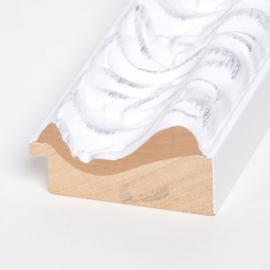 Talla blanco/plata lacado