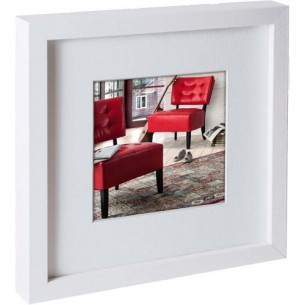 Square white wood with...